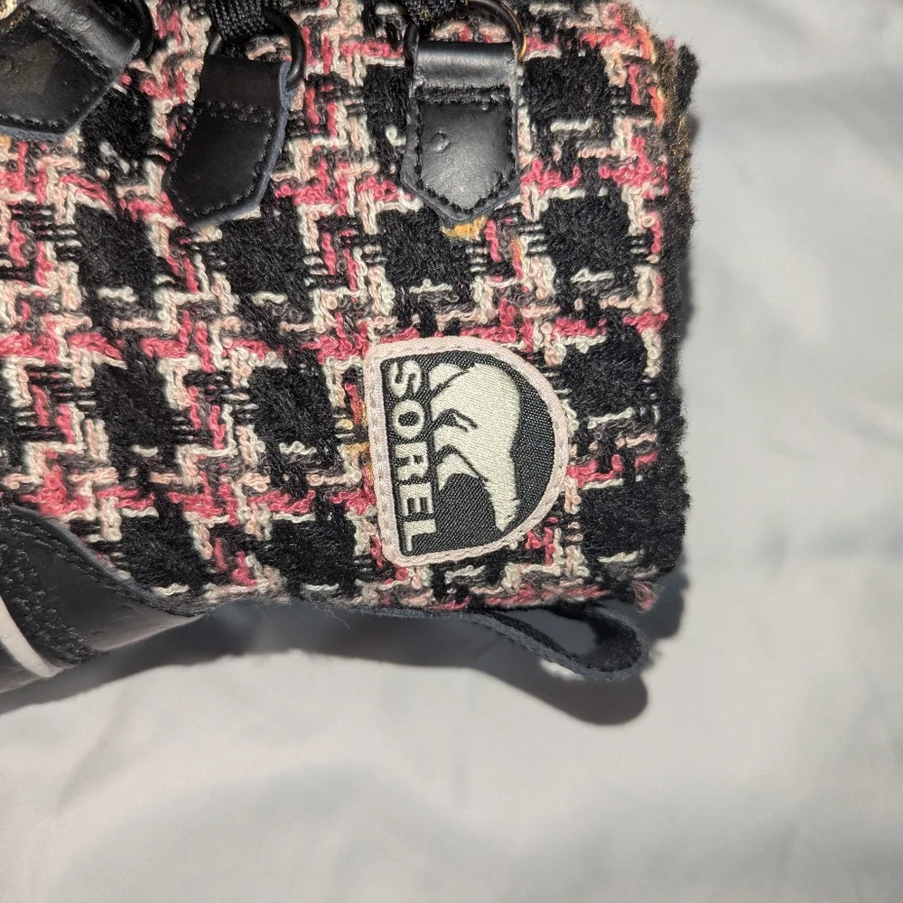 Sorel‎ NL1634-673 Tivoli Tweed Plaid Insulated Waterproof Snow Boots Women's 8